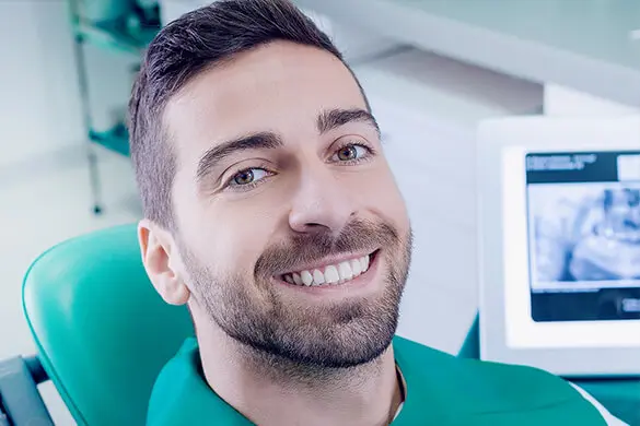 man at the dentist